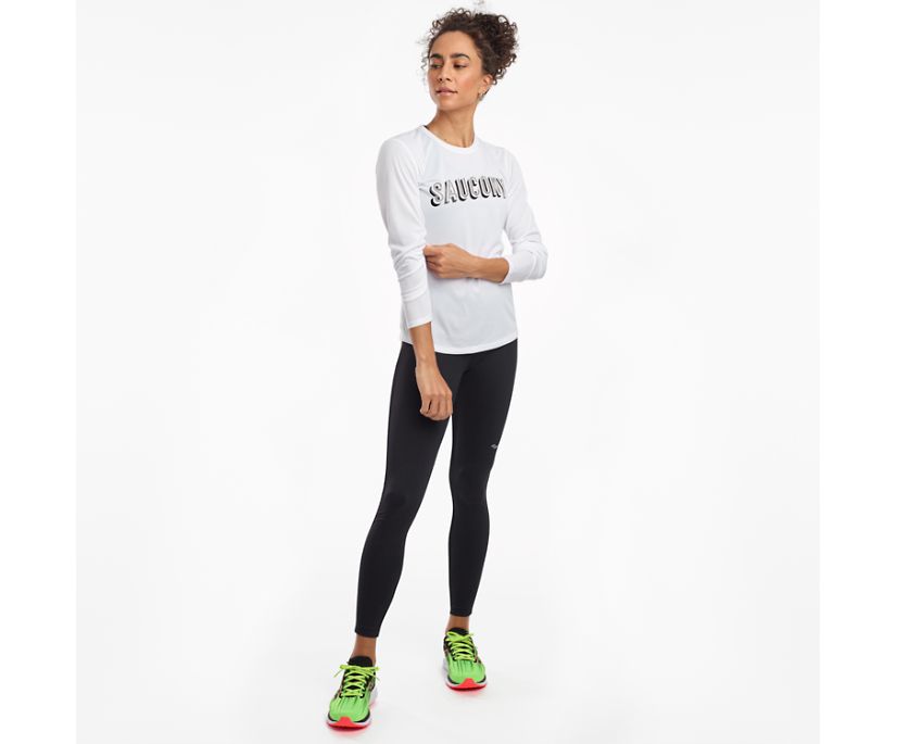 Saucony Stopwatch Long Sleeve Women's Shirts White | AU 298SGLO